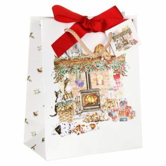 ‘By The Fireside’ Medium Christmas Gift Bag