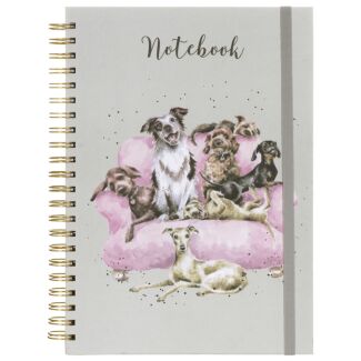 Movie Night Dog Spiral Bound A4 Notebook