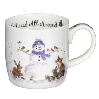 Gathered All Around Snowman Fine Bone China Mug