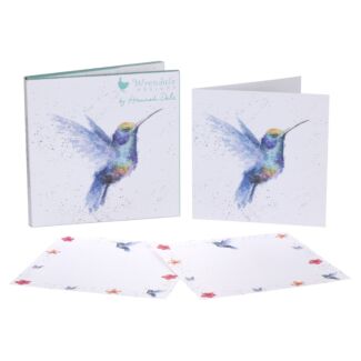 Set Of 12 ‘Rainbow’ Hummingbird Notecards