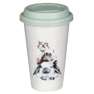 Piggy In The Middle Porcelain Travel Mug