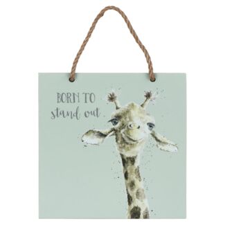 ‘Born to Stand Out’ Giraffe Wooden Plaque