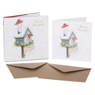 ‘Please Stop Here’ Set of 8 Gold Foiled Christmas Cards