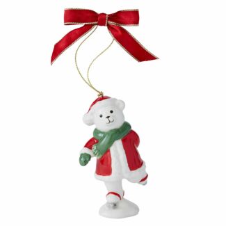 Christmas Tree 'Skating Teddy Bear' Hanging Tree Ornament
