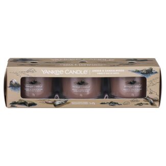 Amber & Sandalwood Set of Three Signature Filled Votives