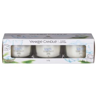 Clean Cotton Set of Three Filled Votives