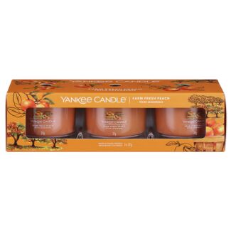 Farm Fresh Peach Set Of Three Filled Votives