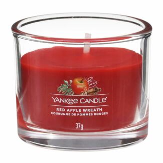 Red Apple Wreath Single Signature Filled Votive