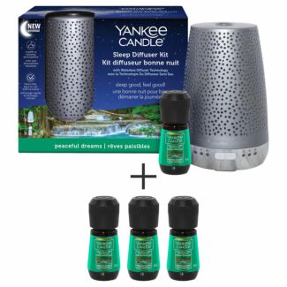 Peaceful Dreams Silver Sleep Diffuser Starter Kit with 3 Refills