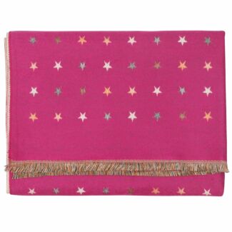 Hot Pink Mini Stars Winter Scarf