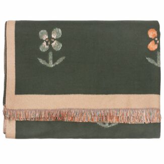 Green Floral Winter Scarf
