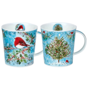 Snowy Christmas Lomond Set Of 2 Mugs