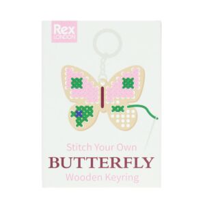 Stitch Your Own Wooden Butterfly Keyring