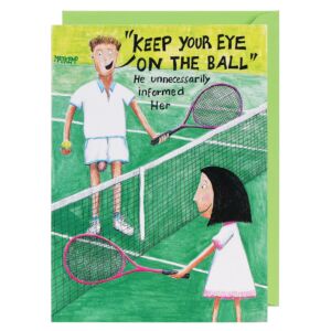 Blah ‘On The Ball’ Greetings Card