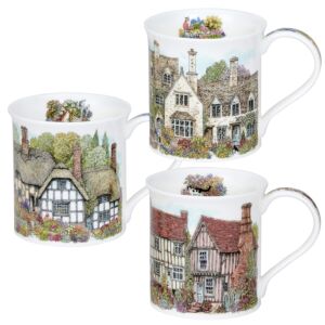 Country Cottages Bute Set Of 3 Mugs