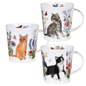Floral Cats Lomond Set of 3 Mugs
