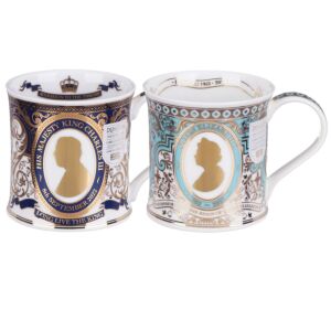 Royal Commemorative King & Queen Wessex Set of 2 Mugs