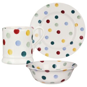 Polka Dots 3 Piece Breakfast Set