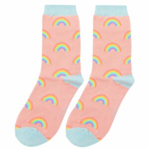 Salmon Rainbows Women’s Bamboo Socks