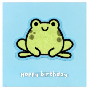 Moji Frankie Frog Birthday Card with Peel Off Patch