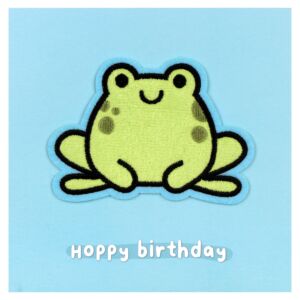 Moji Frankie Frog Birthday Card with Peel Off Patch