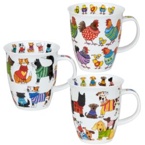 Knitwits Nevis Set Of 3 Mugs