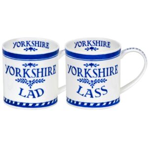 Yorkshire Lad & Lass Orkney Set Of 2 Mugs