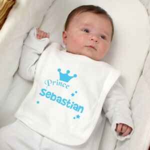 Personalised Prince Baby Bib