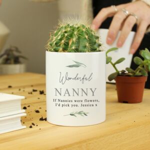 Personalised ‘Free Text’ Botanic Ceramic Storage Pot