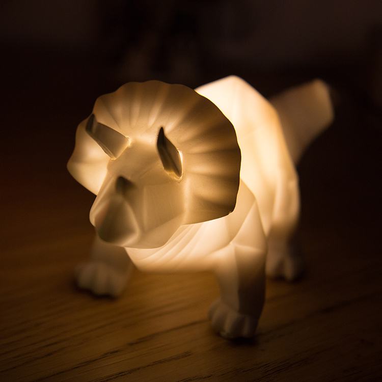 House Of Disaster Small LED White Dinosaur Origami Light | Temptation Gifts House Of Disaster Small LED White Dinosaur Origami Light | Temptation Gifts