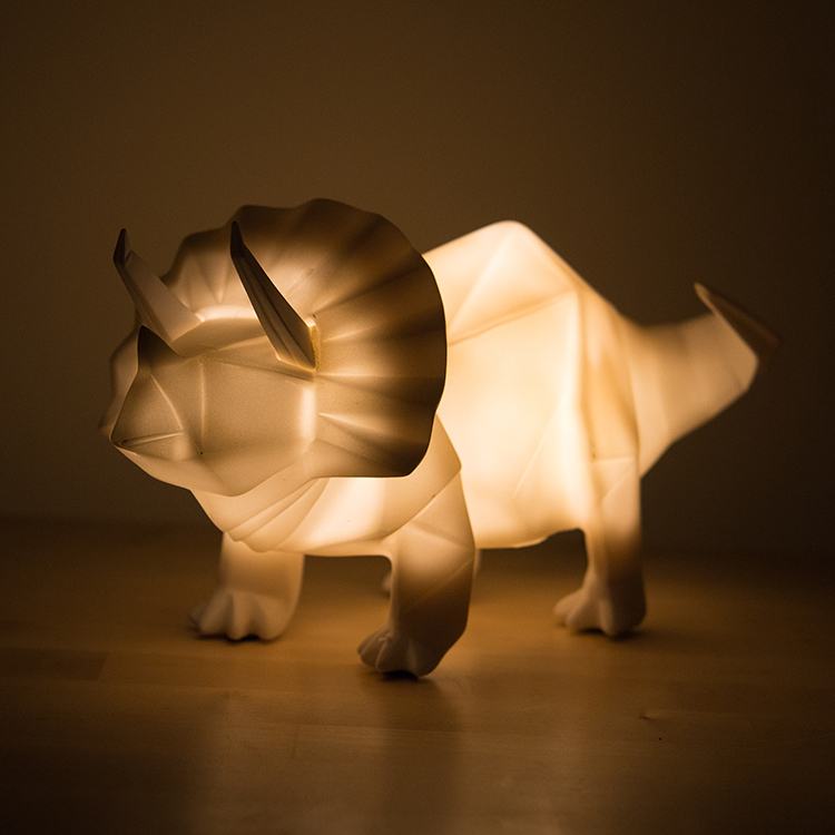 House Of Disaster Large White Dinosaur Origami Lamp | Temptation Gifts House Of Disaster Large White Dinosaur Origami Lamp | Temptation Gifts