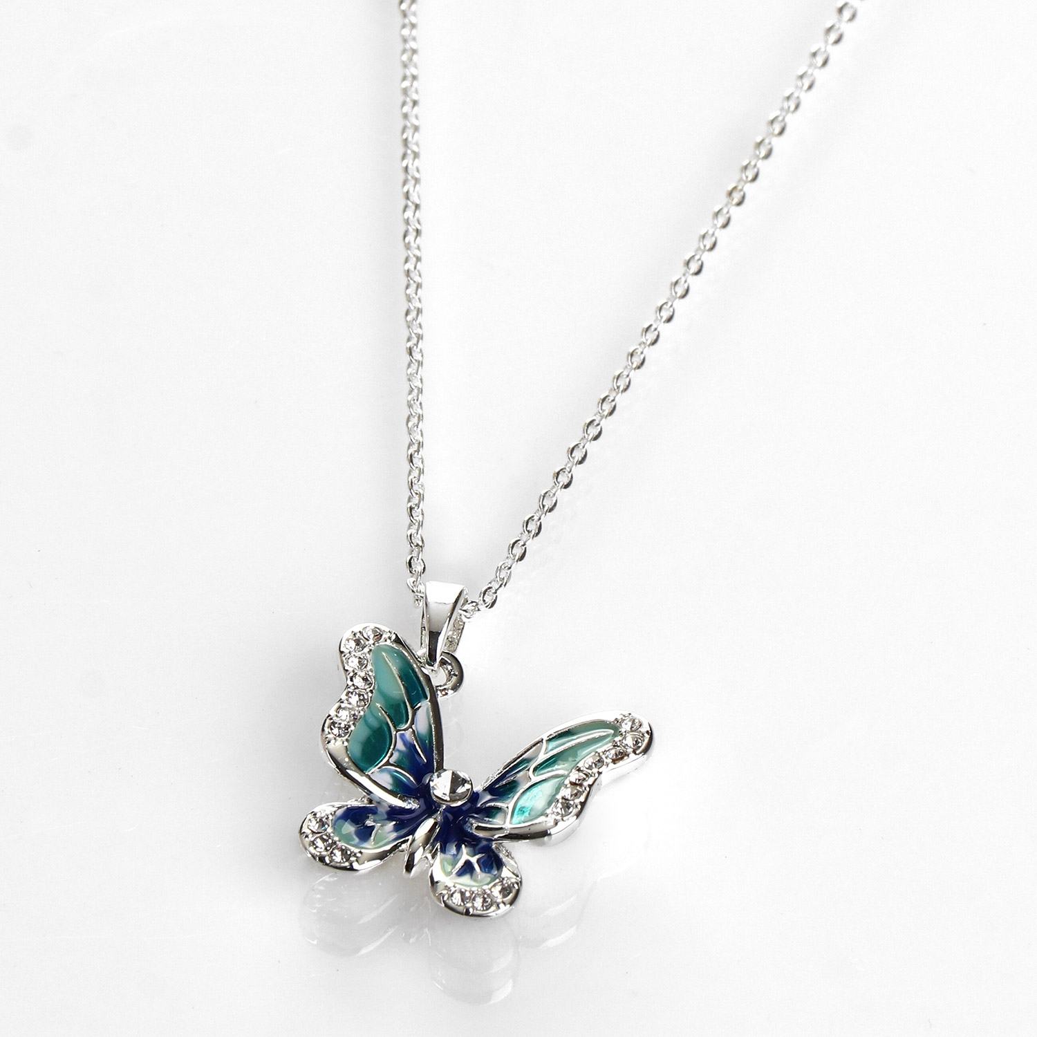 Turquoise butterfly hotsell necklace