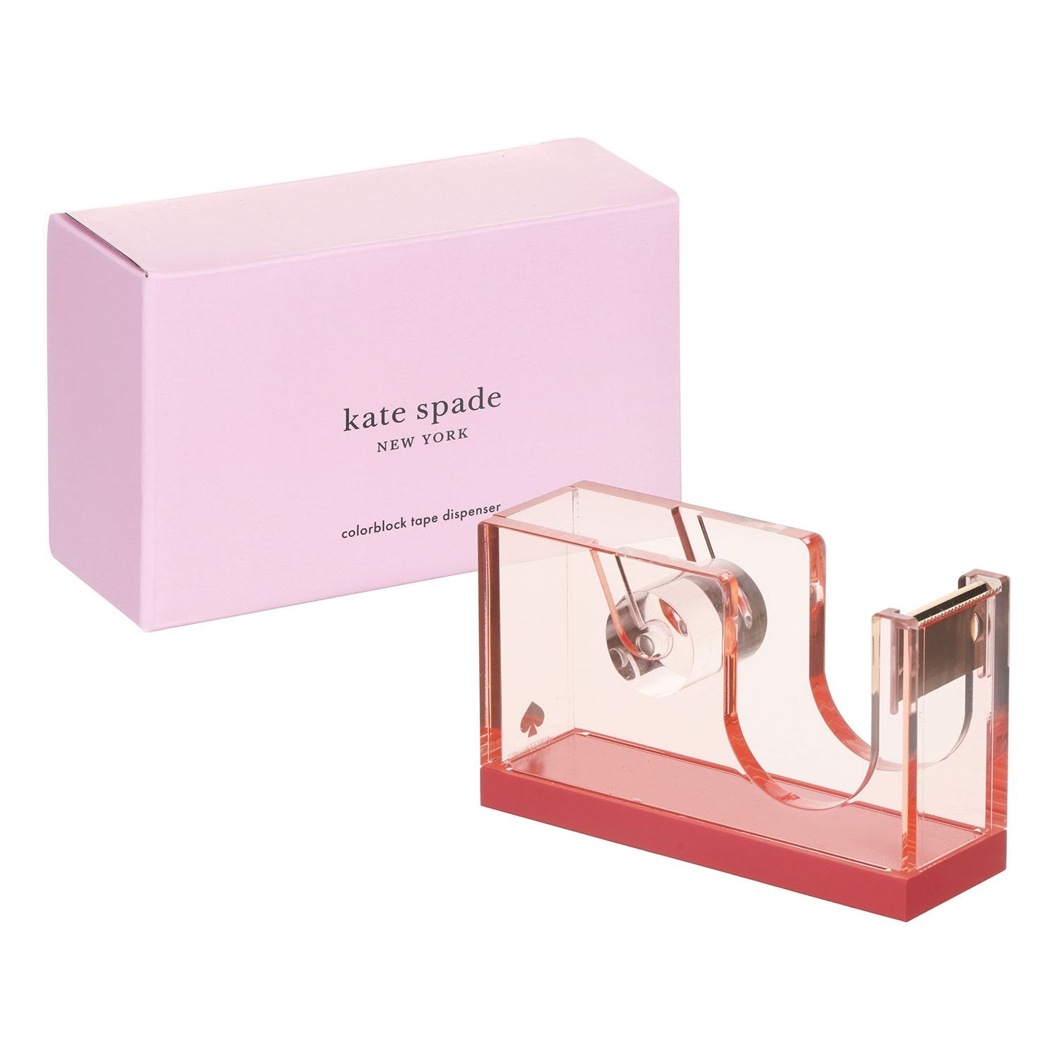 Kate Spade New York Colourblock Pink Tape Dispenser | Temptation Gifts