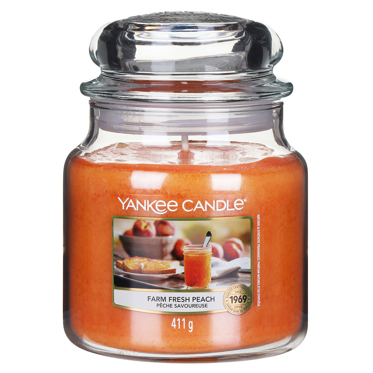 Yankee Candle Farm Fresh Peach Medium Jar Candle