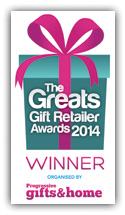 Winner of Best Online Retailer of Gifts 2014