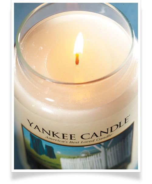 Lit Yankee Candle