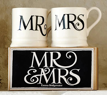 Emma Bridgewater Mr & Mrs Mugs