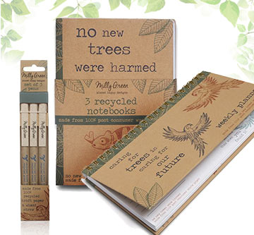 Milly Green 100% Recycled Stationery